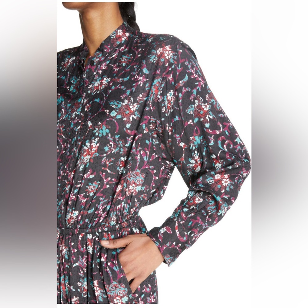Isabel Marant Etoile Okleya Floral High-Low Midi-Dress - Picture 7 of 8
